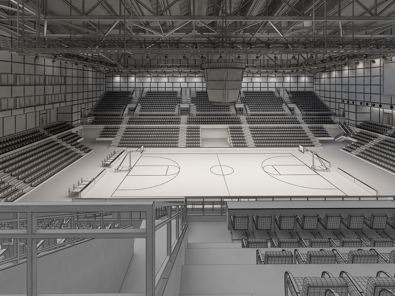 basketball stadium 3D model_15