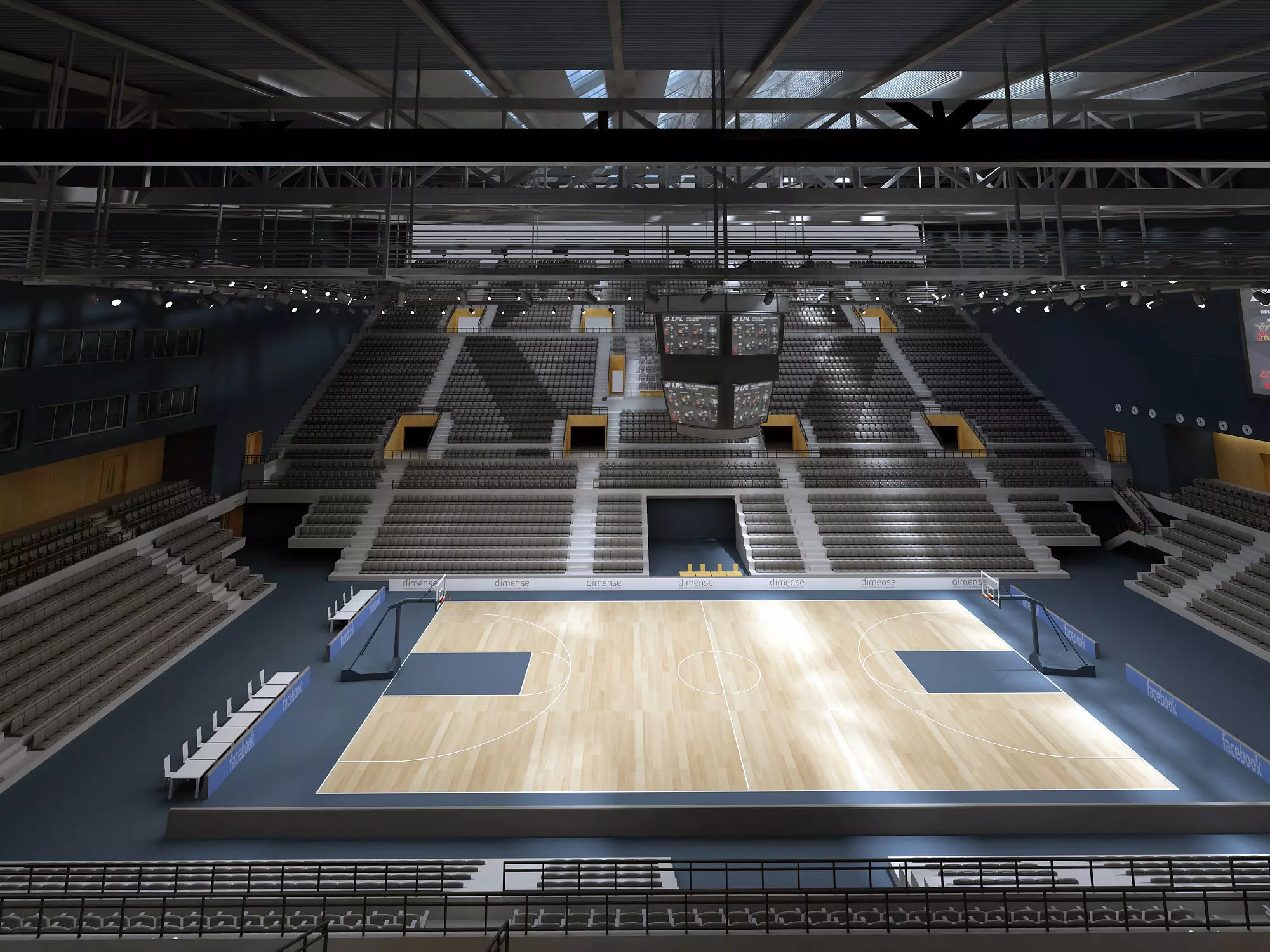 basketball stadium 3D model_0