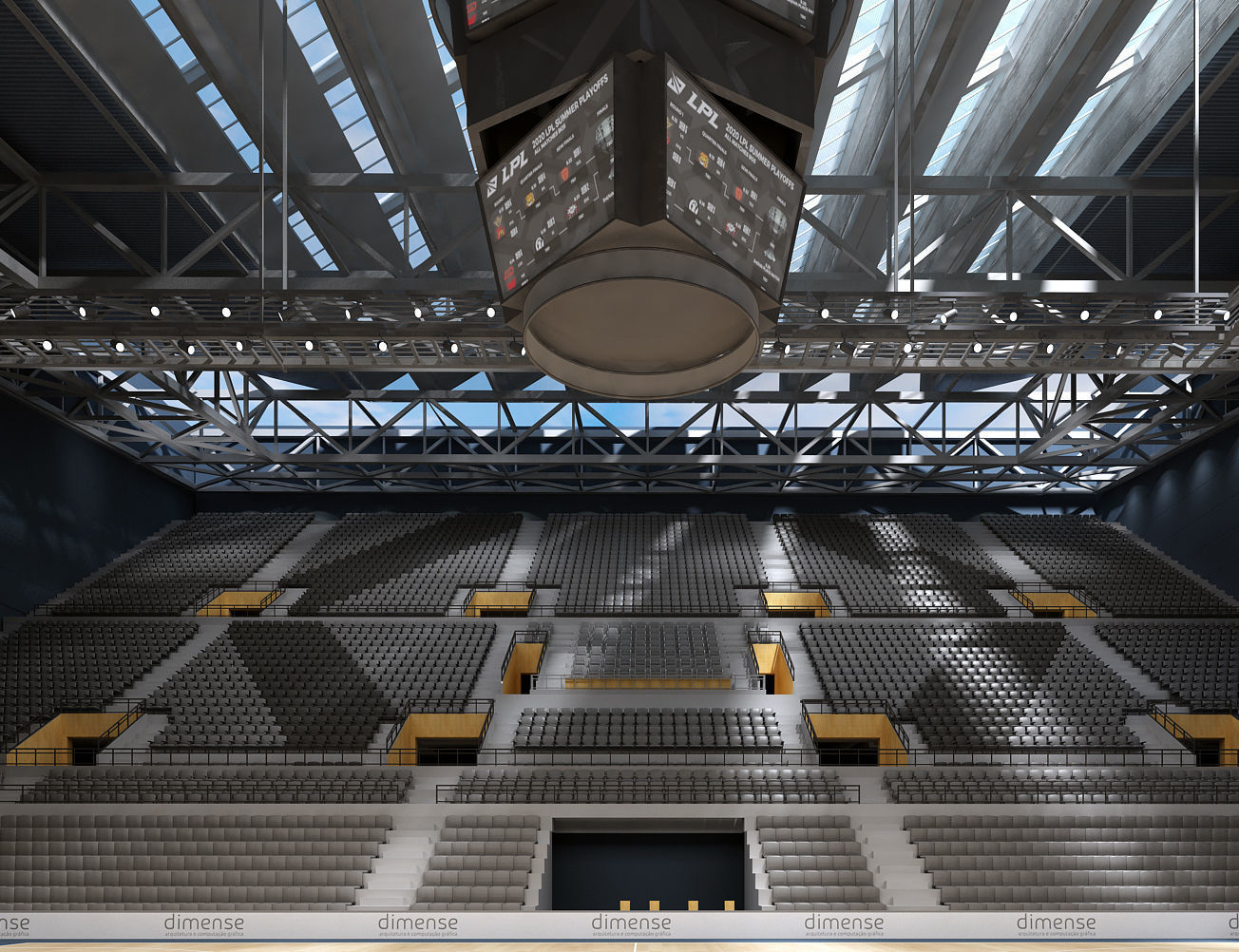 basketball stadium 3D model_1