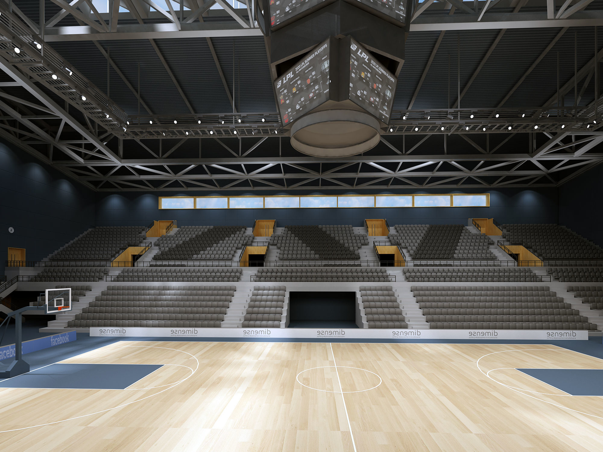 basketball stadium 3D model_5