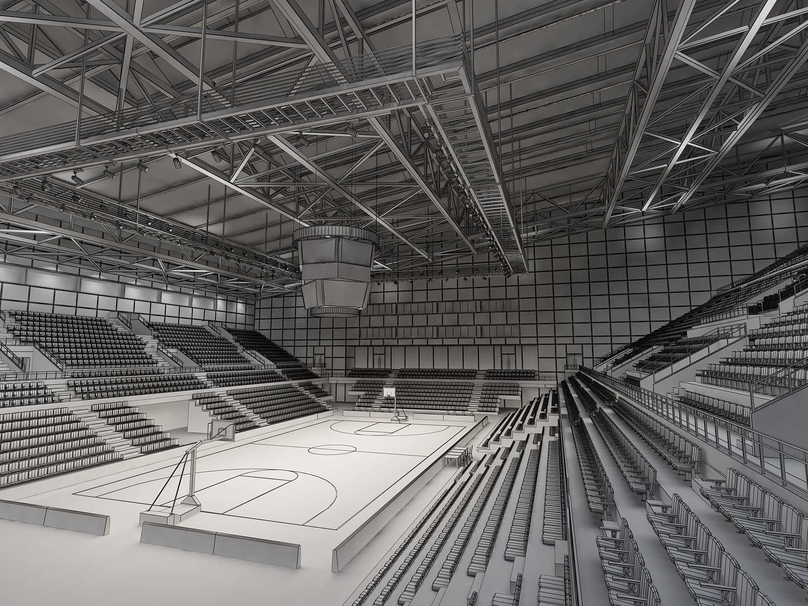 basketball stadium 3D model_14