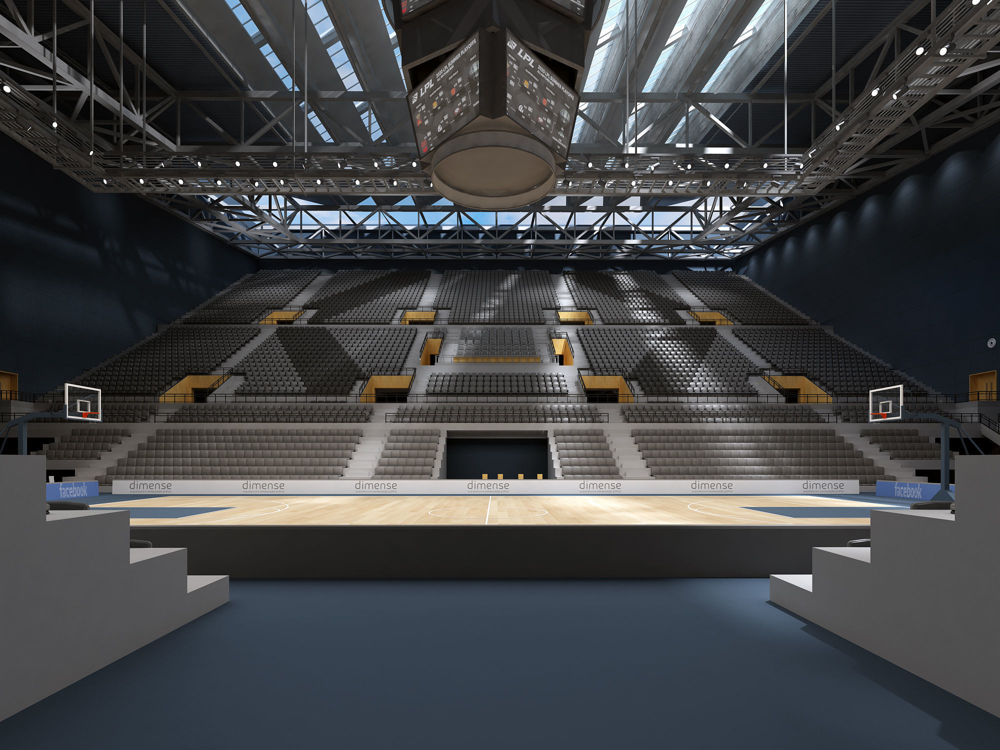 basketball stadium 3D model_4