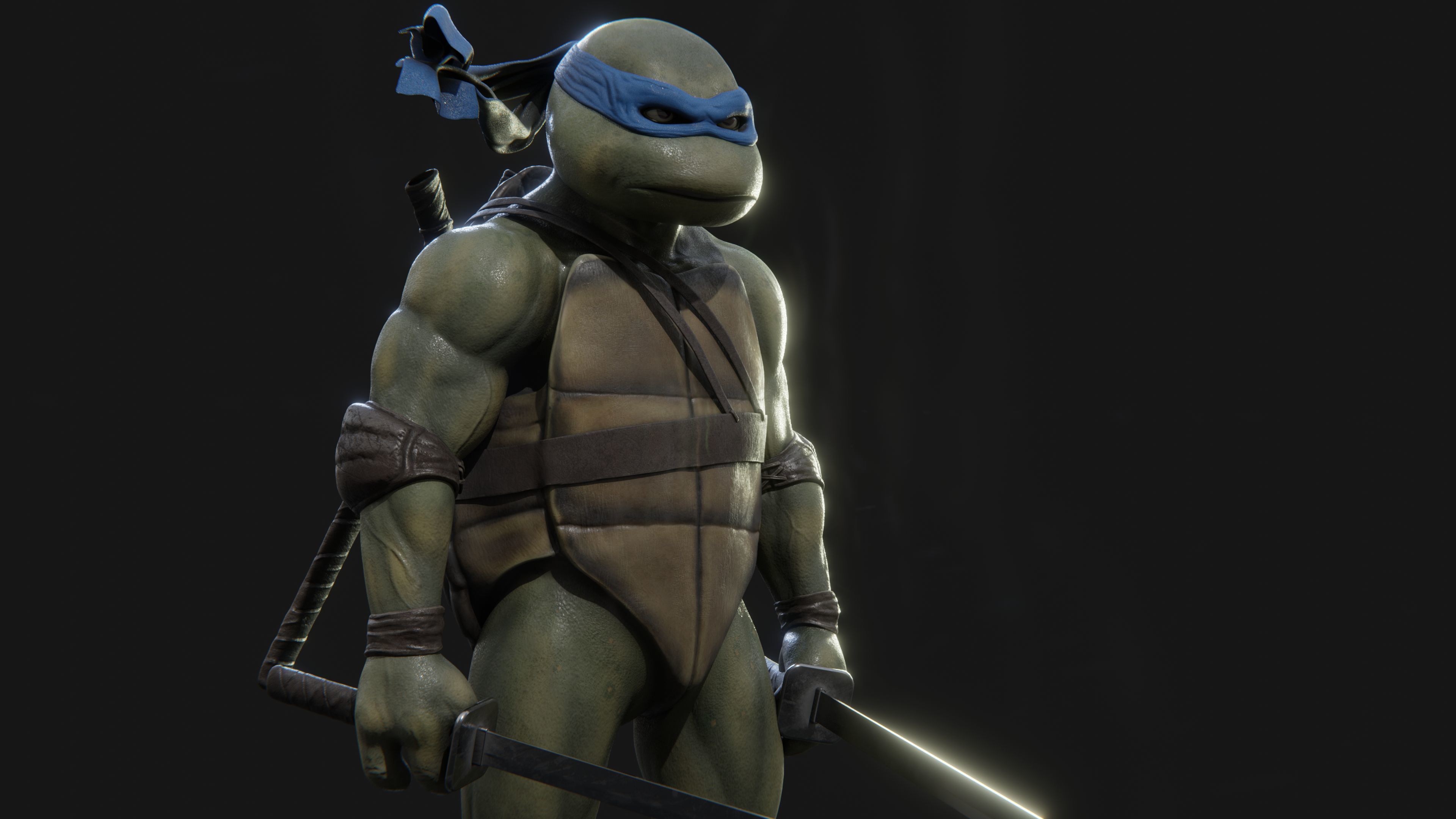 Leonardo Teenage Mutant Ninja Turtle Low-poly 3D model_1