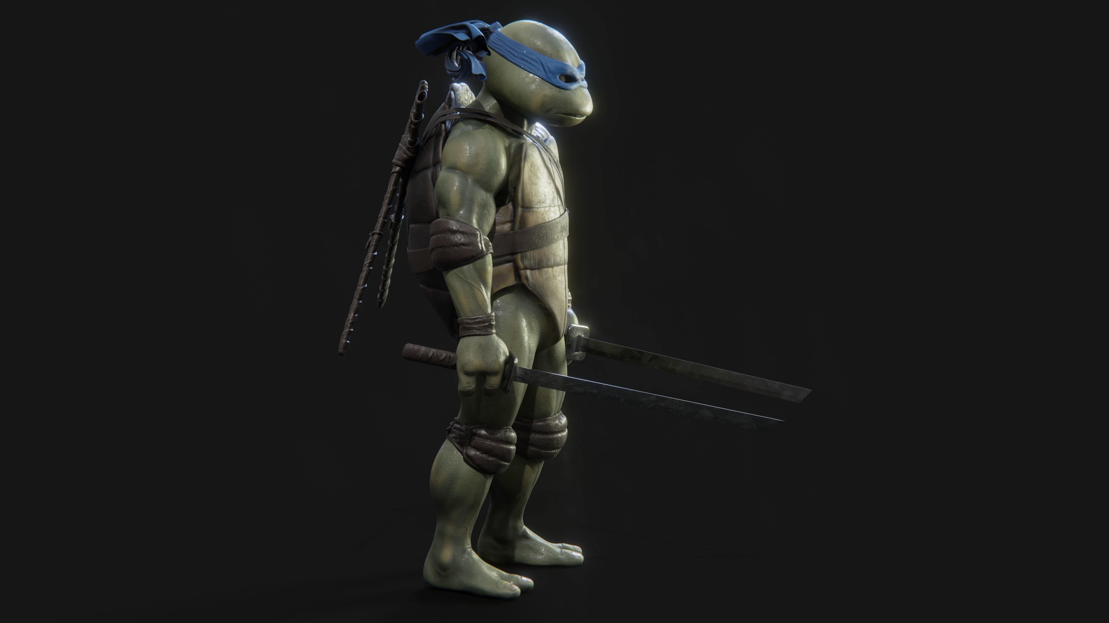 Leonardo Teenage Mutant Ninja Turtle Low-poly 3D model_3
