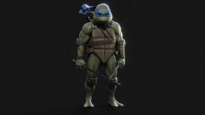Leonardo Teenage Mutant Ninja Turtle Low-poly 3D model