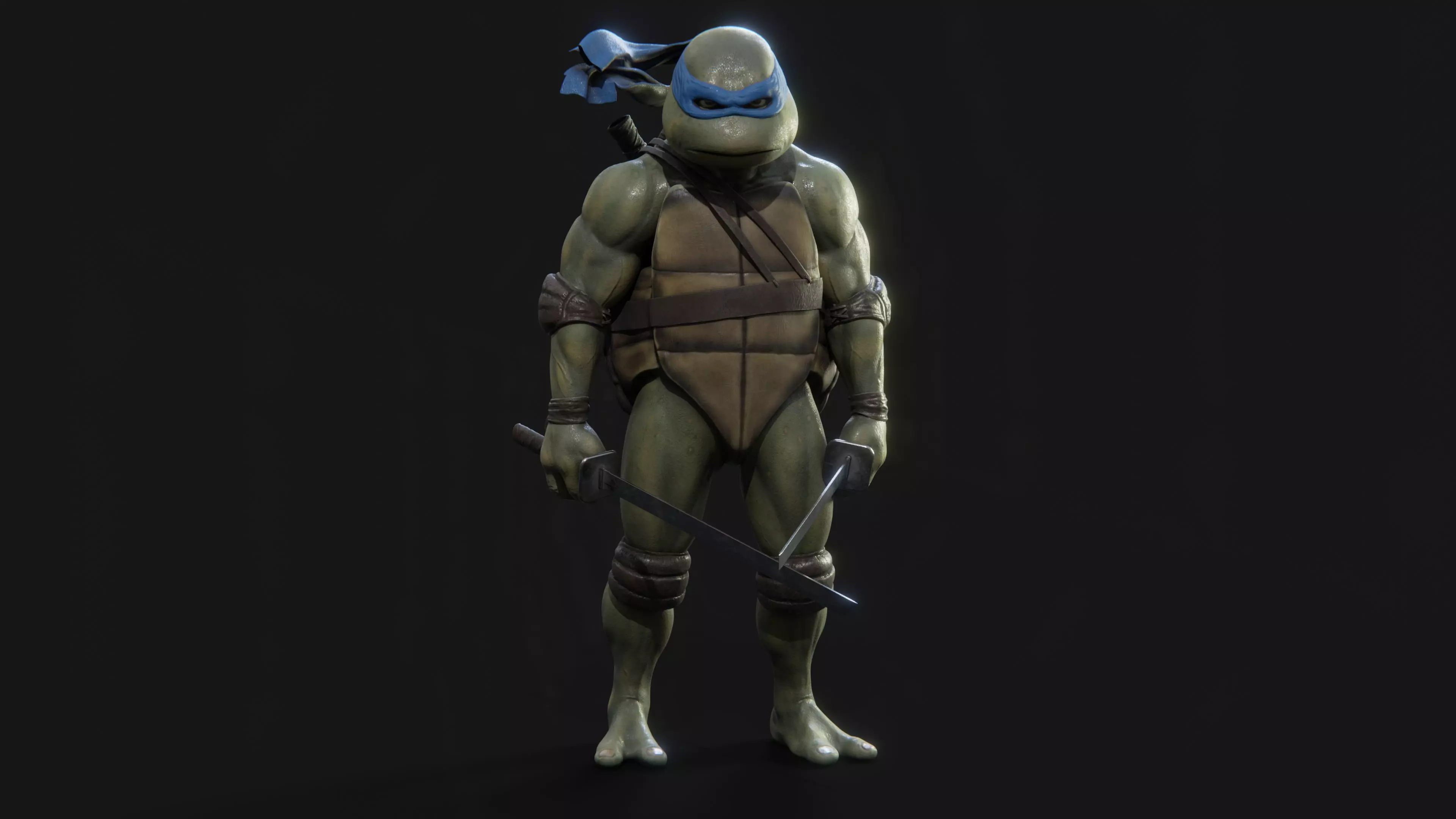 Leonardo Teenage Mutant Ninja Turtle Low-poly 3D model_0