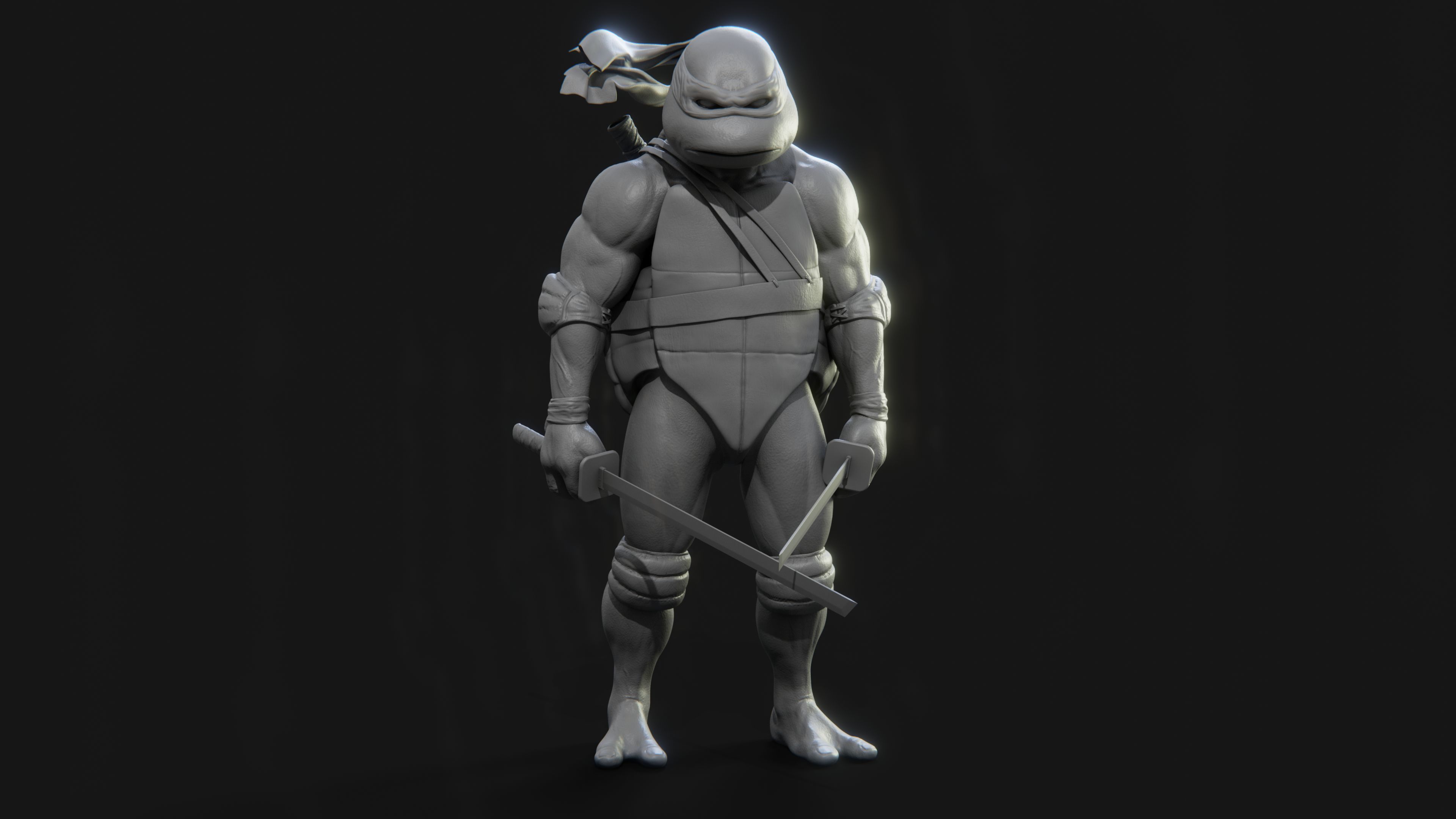 Leonardo Teenage Mutant Ninja Turtle Low-poly 3D model_5