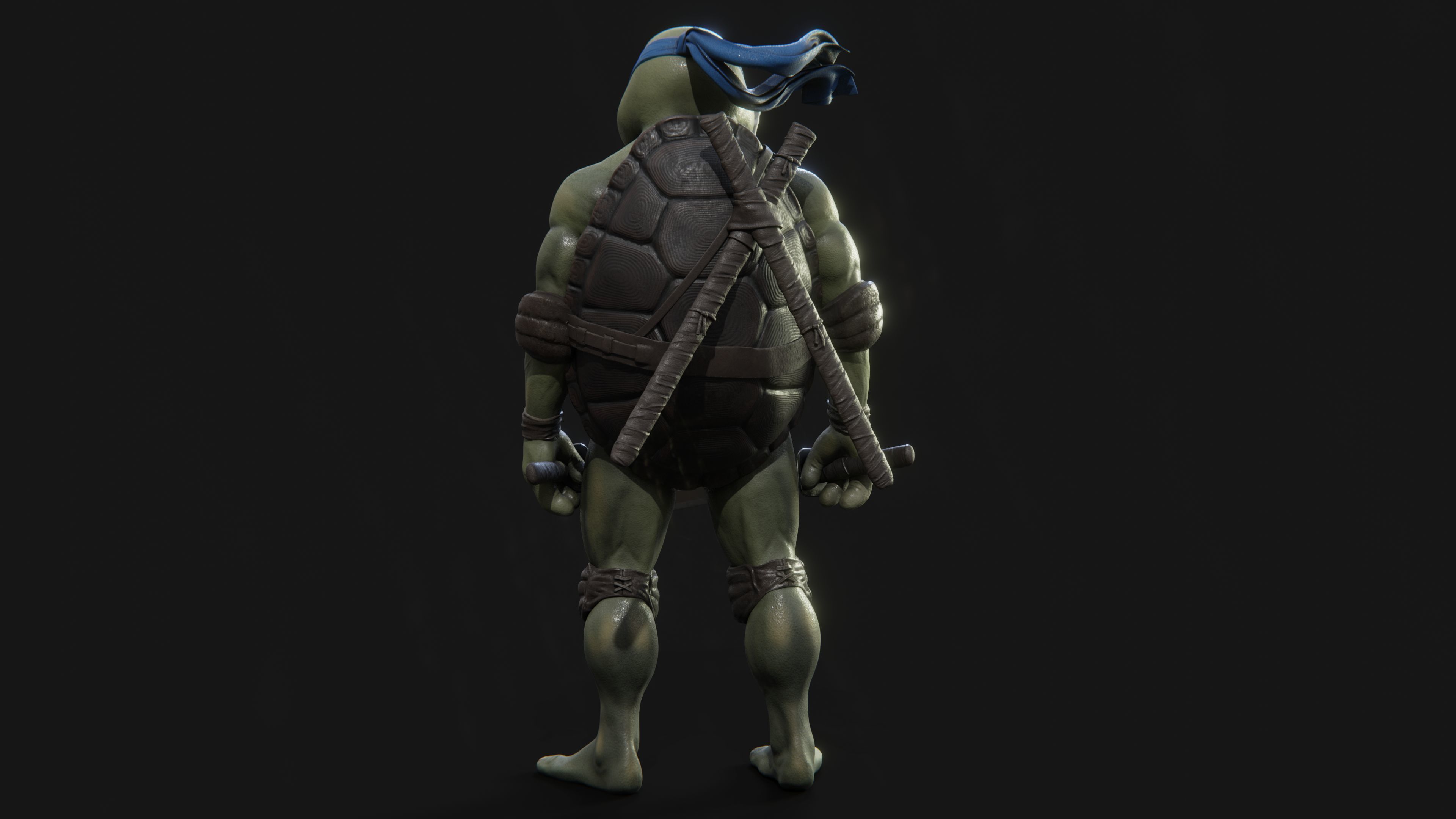 Leonardo Teenage Mutant Ninja Turtle Low-poly 3D model_2