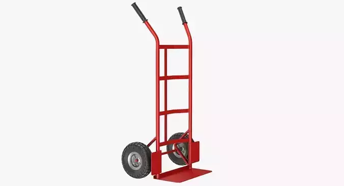 Hand Truck Low-poly 3D model