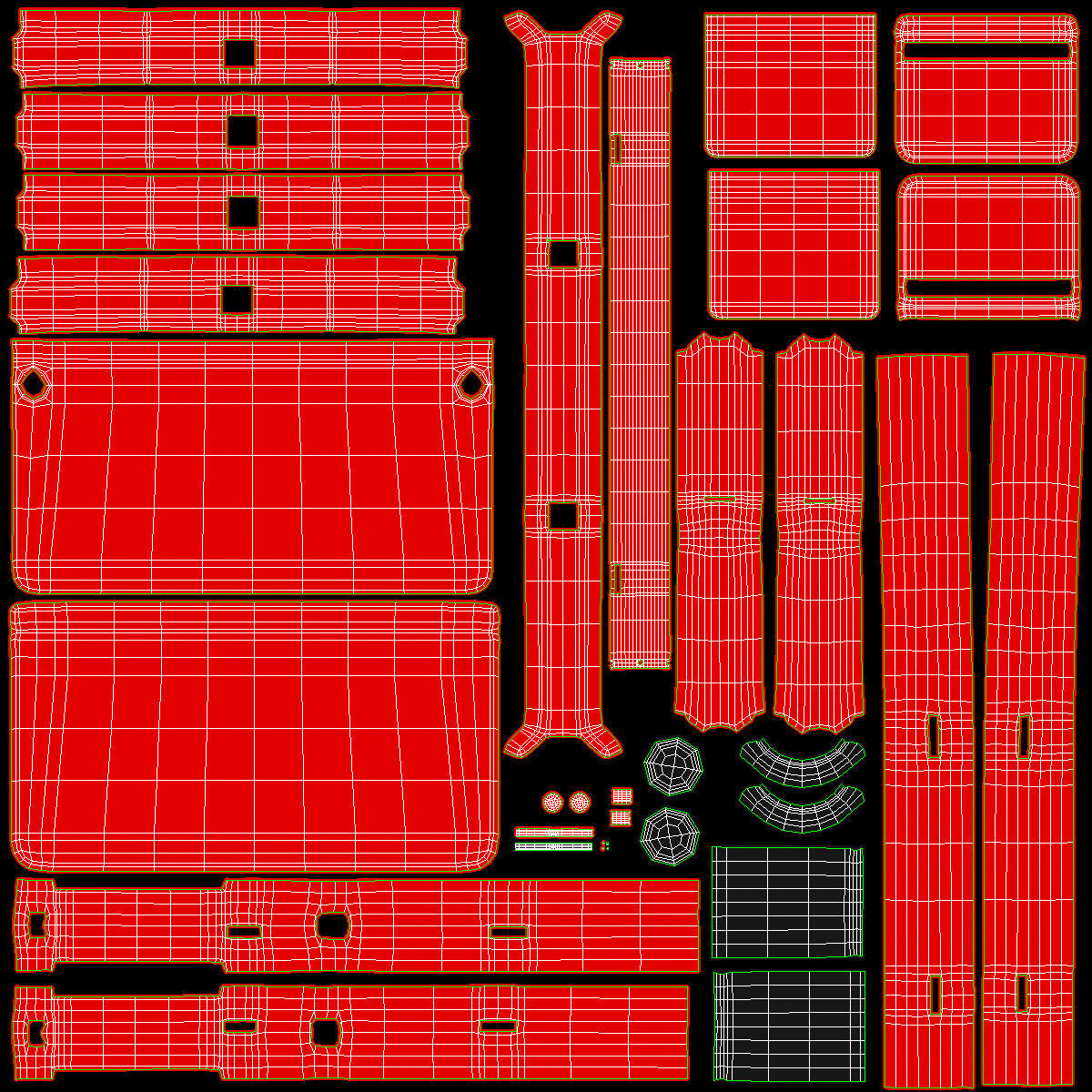 Hand Truck Low-poly 3D model_16