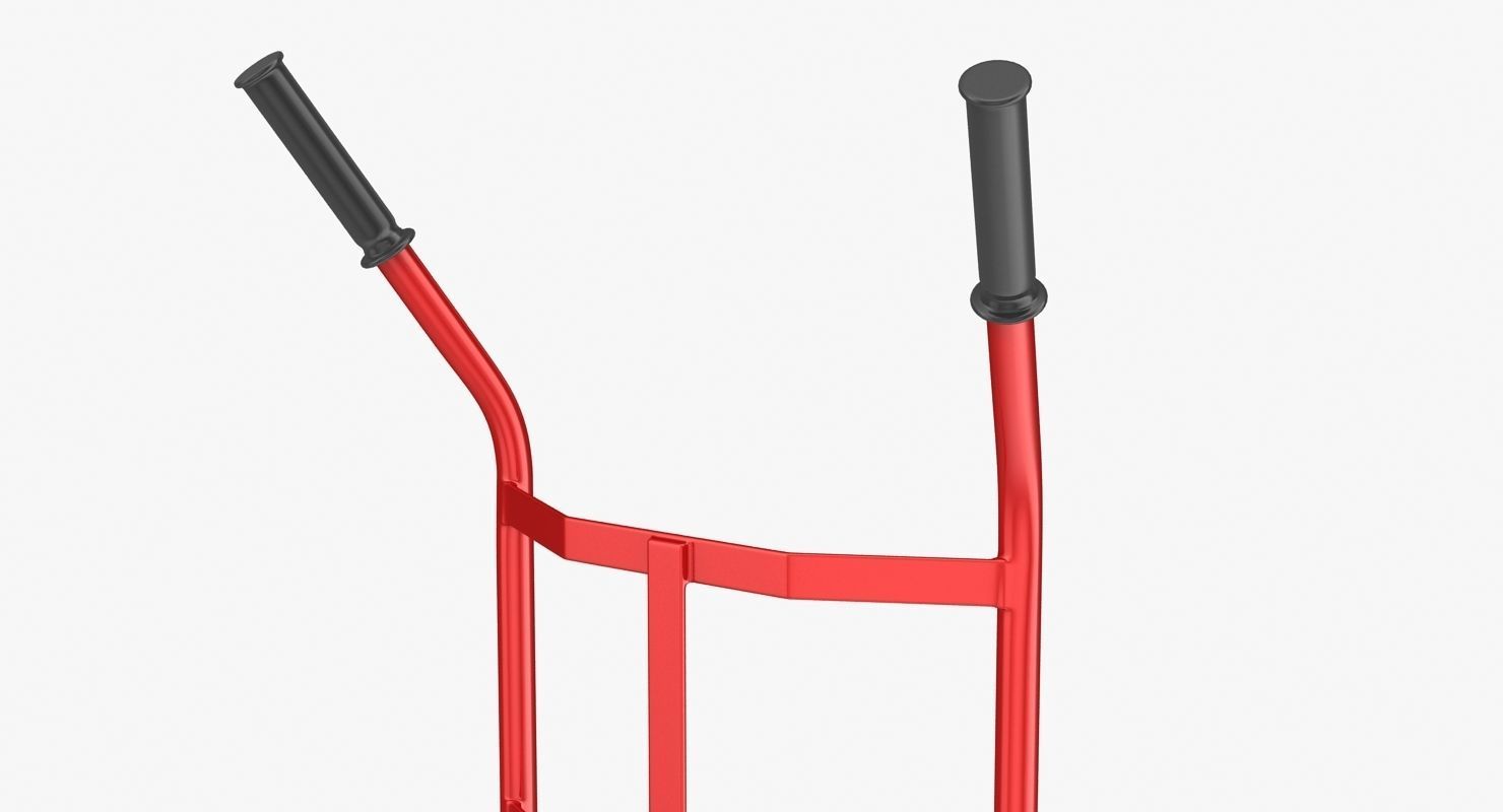 Hand Truck Low-poly 3D model_6