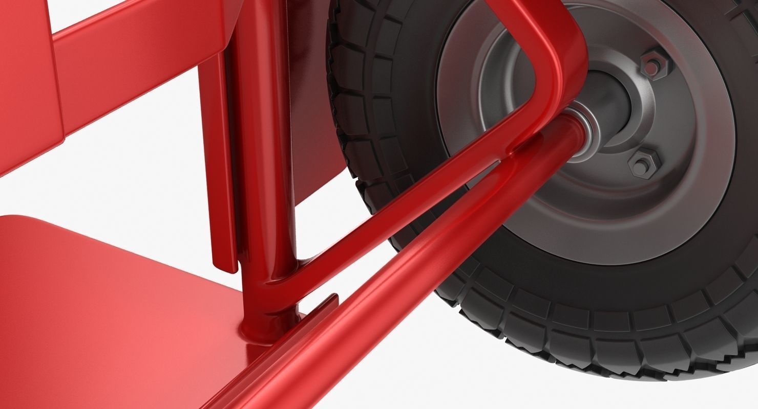 Hand Truck Low-poly 3D model_8