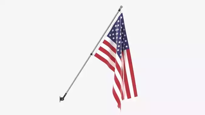 Flagpole kit outdoor 01 3D model