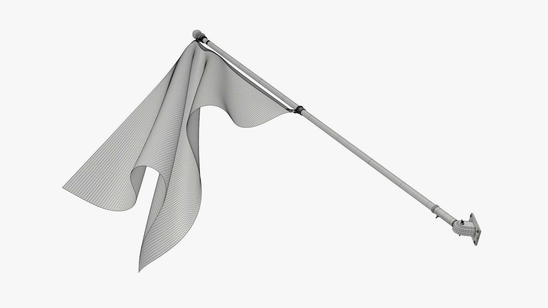 Flagpole kit outdoor 01 3D model_12