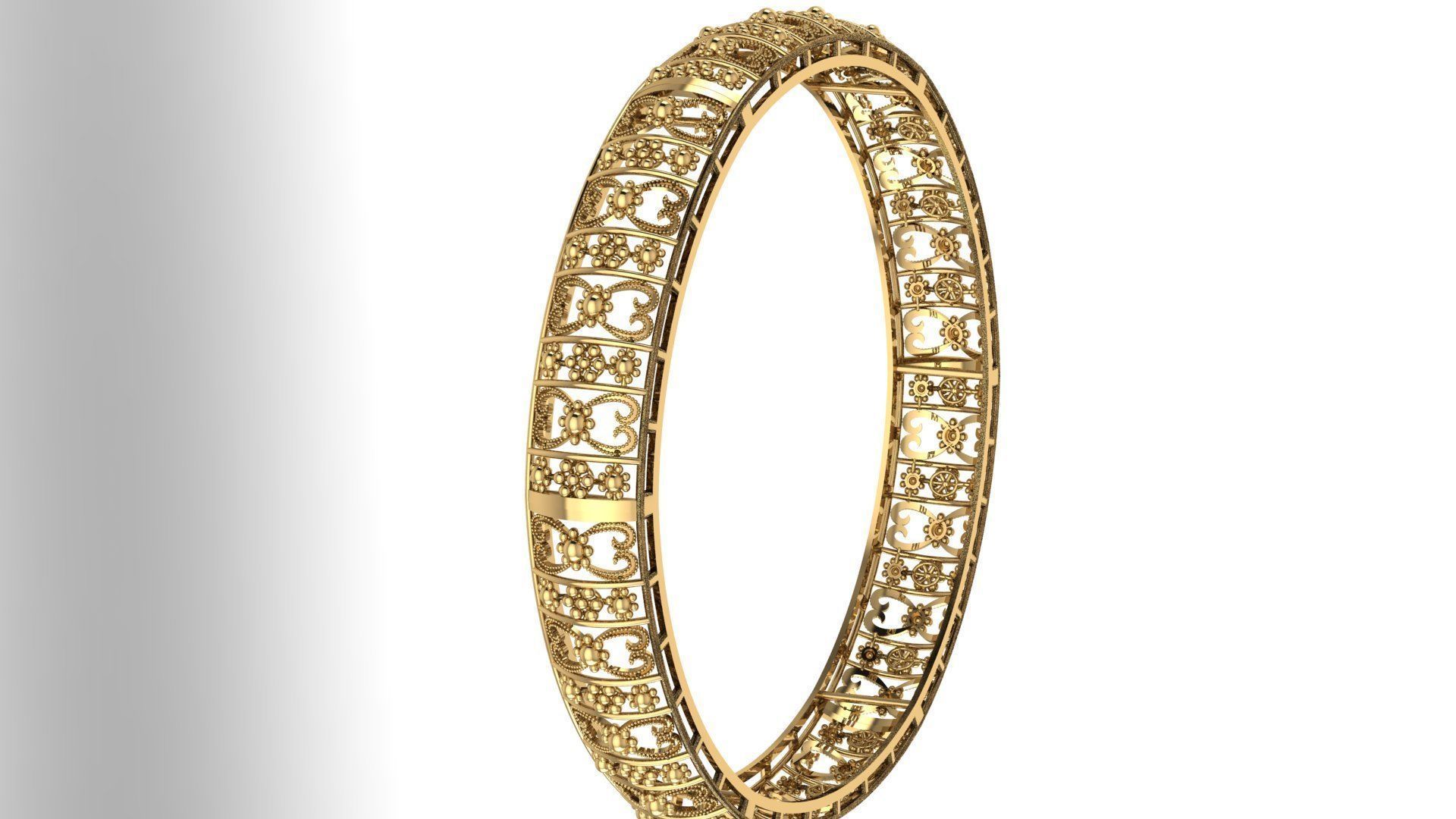 BANGLE gold filigree 3D print model_1