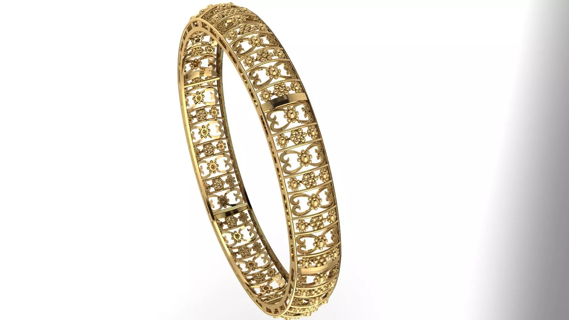 BANGLE gold filigree 3D print model_0