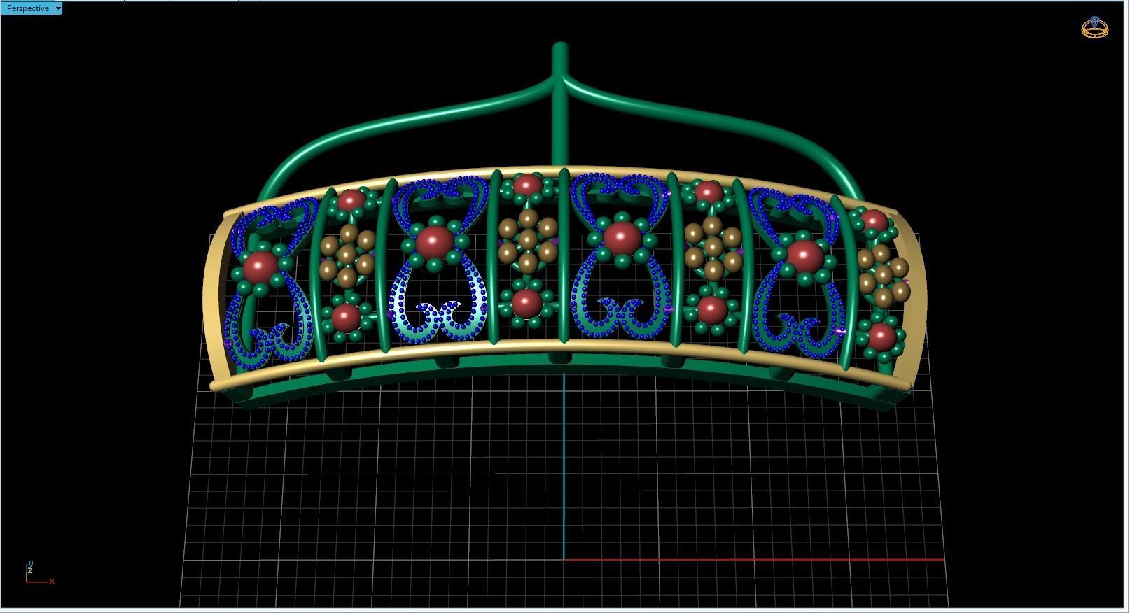 BANGLE gold filigree 3D print model_2