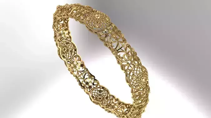 BANGLE gold filigree