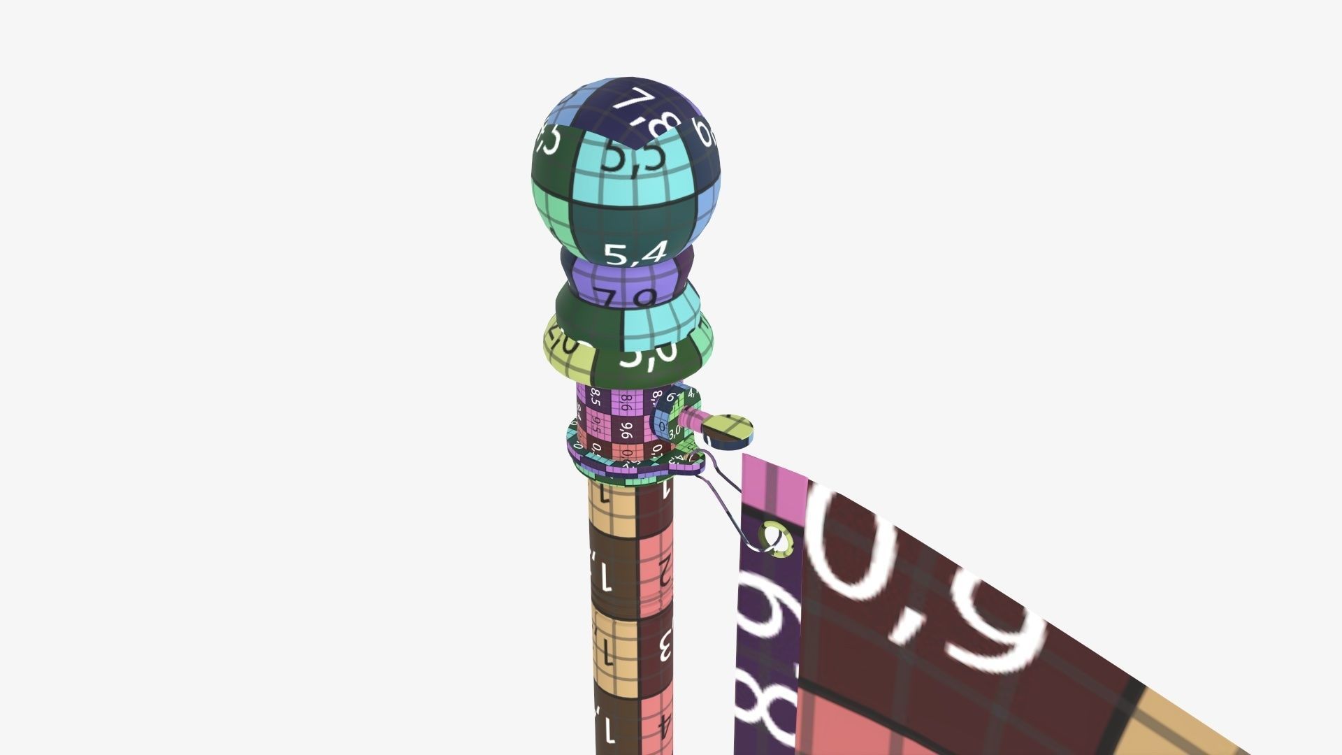 Flagpole kit outdoor 02 3D model_23