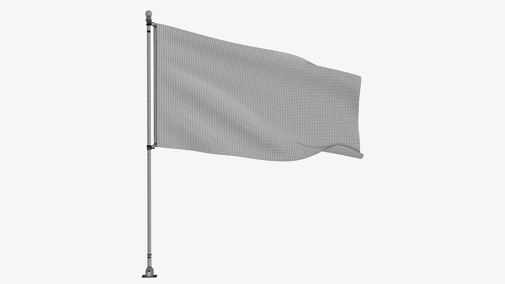 Flagpole kit outdoor 02 3D model_8