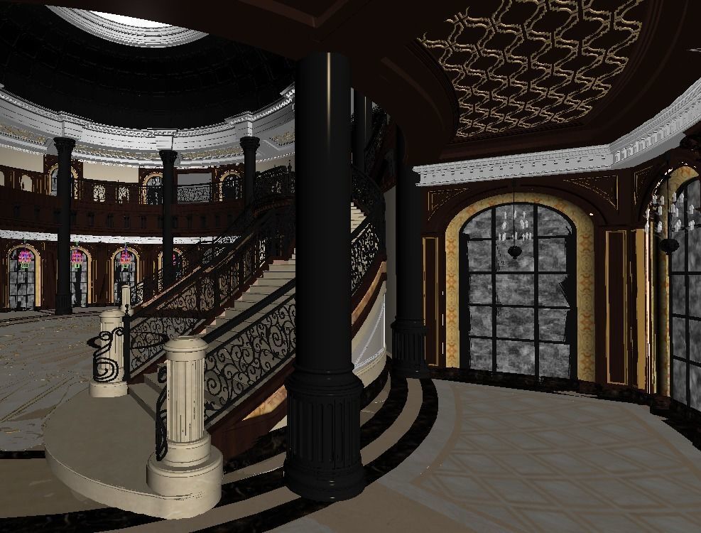 Palace Main Entrance Lobby 3D model_15