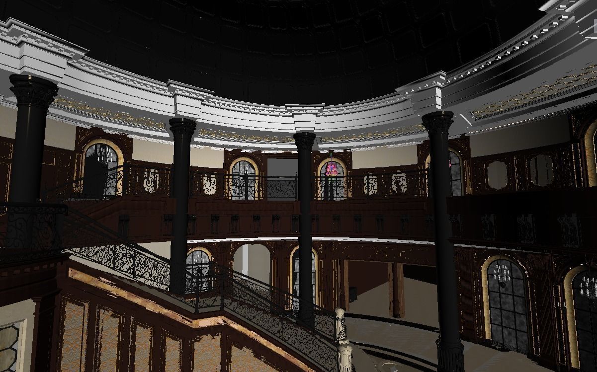 Palace Main Entrance Lobby 3D model_19