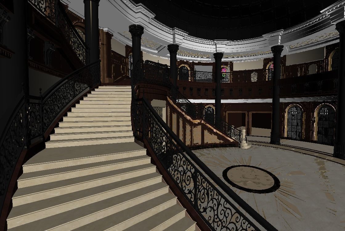 Palace Main Entrance Lobby 3D model_10