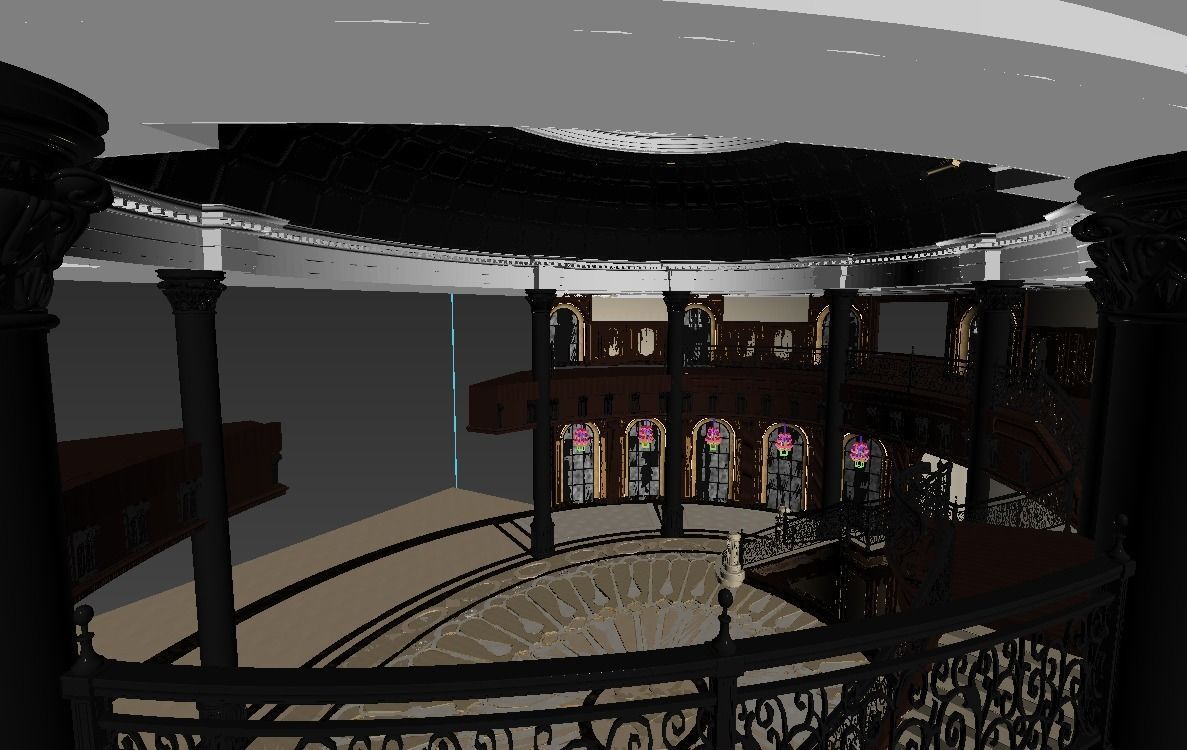 Palace Main Entrance Lobby 3D model_12