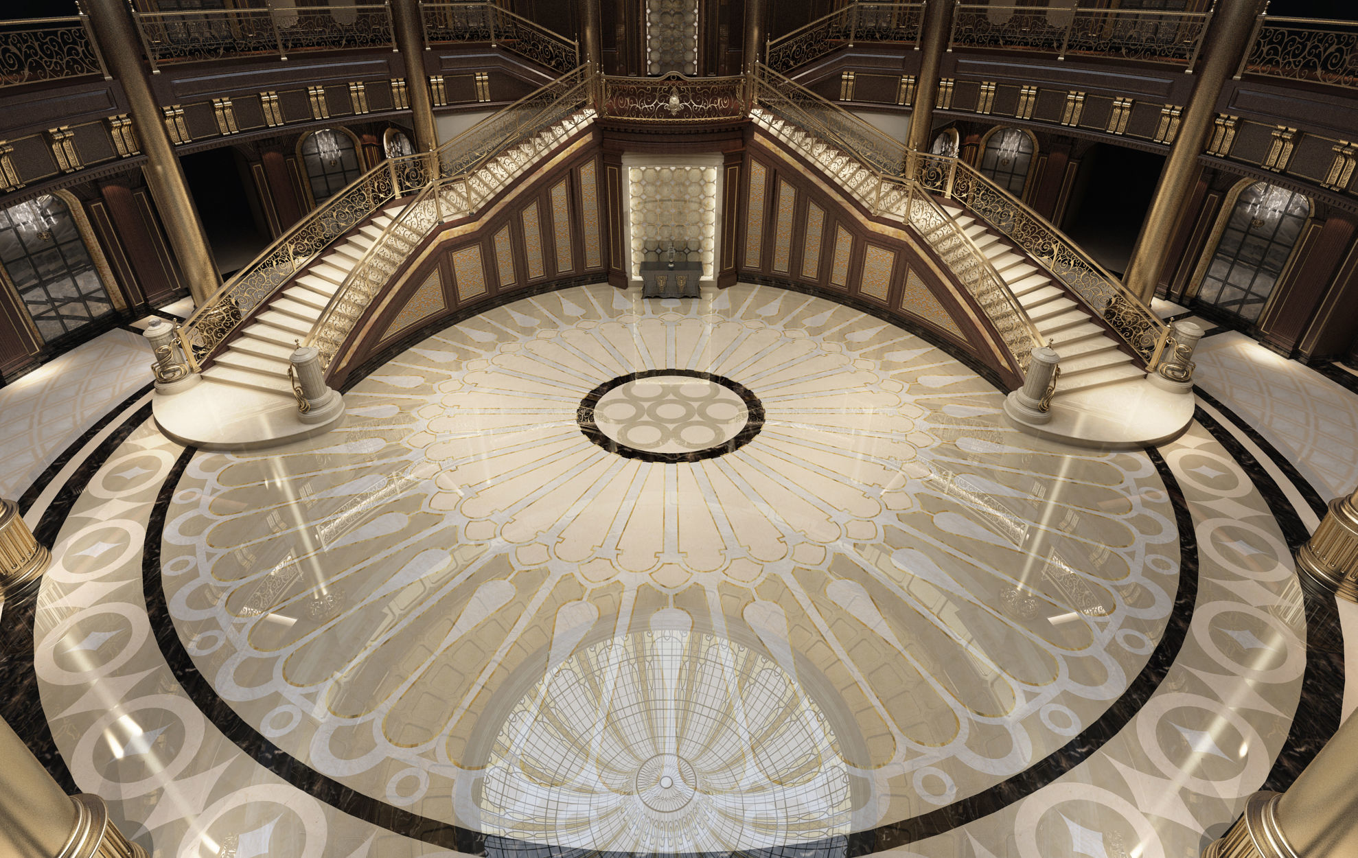 Palace Main Entrance Lobby 3D model_6