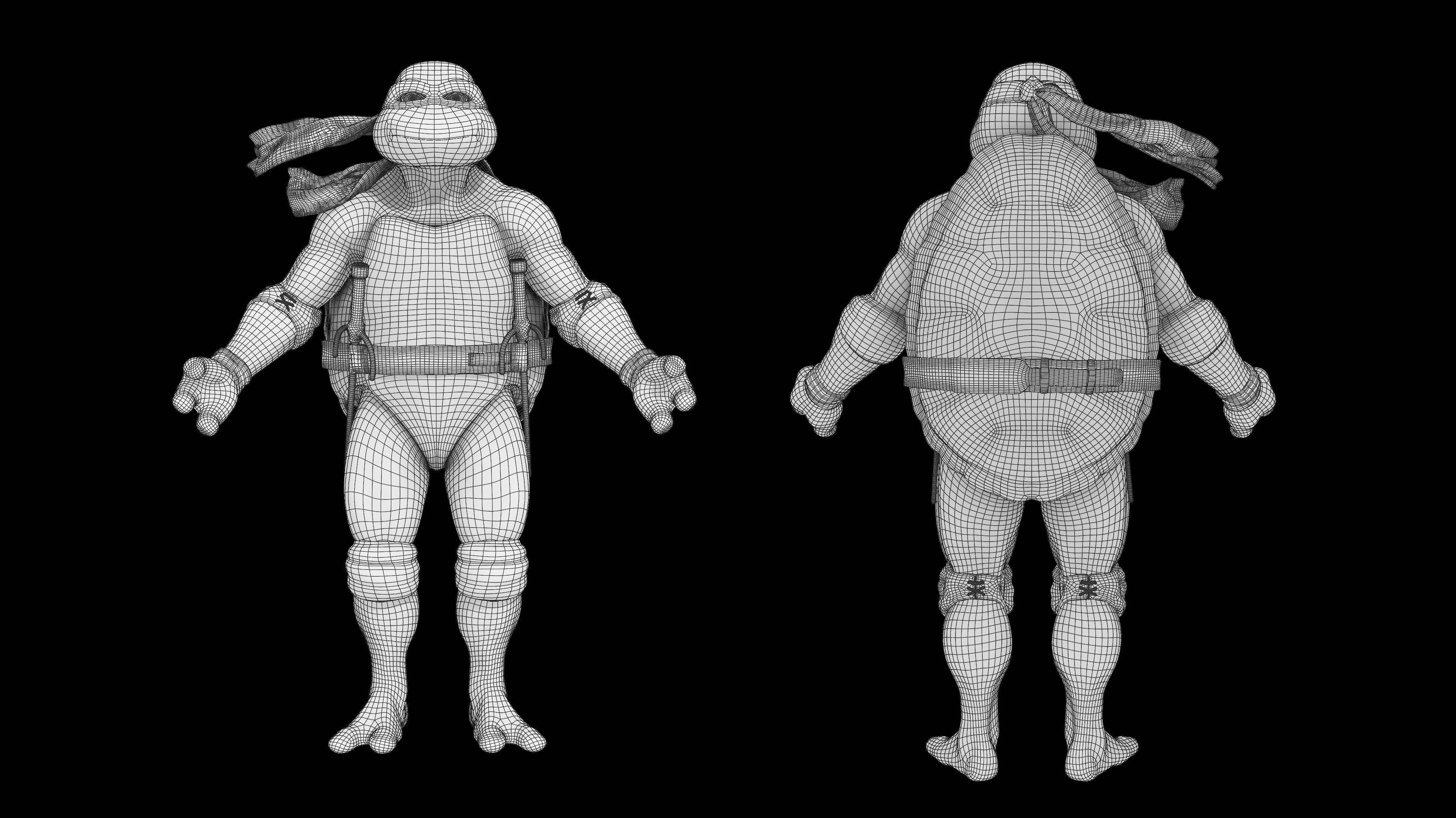 Raphael Teenage Mutant Ninja Turtle Low-poly 3D model_7