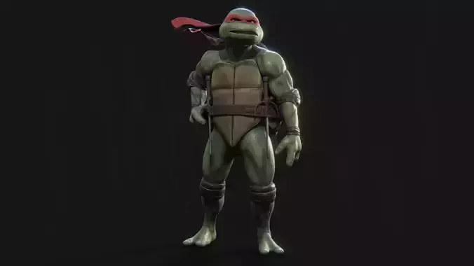 Raphael Teenage Mutant Ninja Turtle Low-poly 3D model