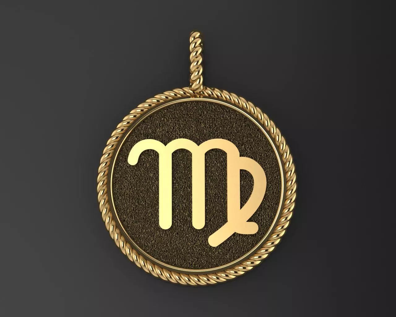 Zodiac Sign Pendant  virgo 3D print model_0