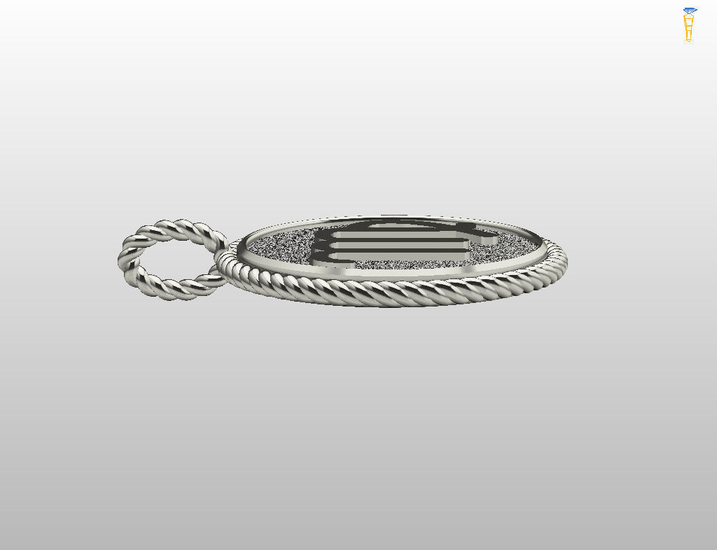 Zodiac Sign Pendant  virgo 3D print model_26