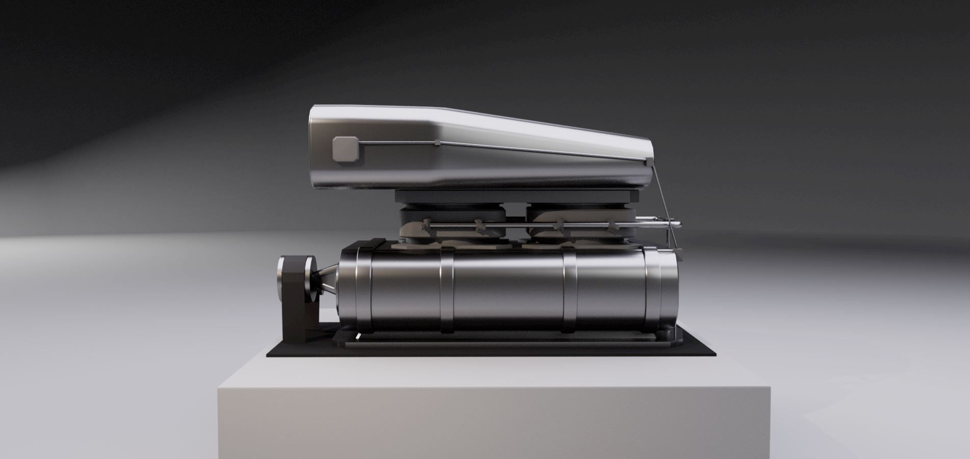 Supercharger type B Low-poly 3D model_2