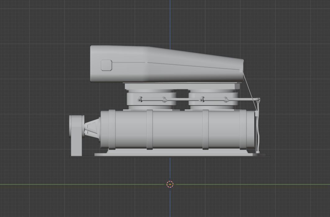 Supercharger type B Low-poly 3D model_7