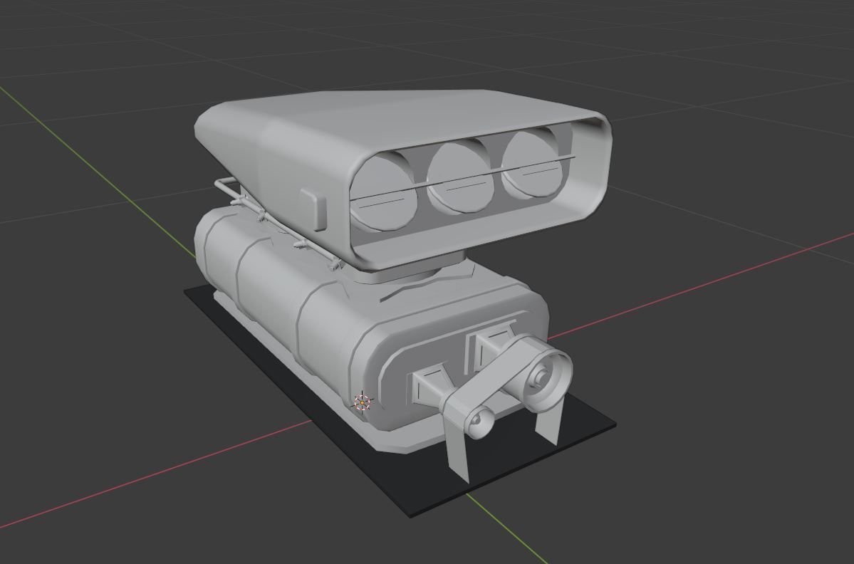 Supercharger type B Low-poly 3D model_8