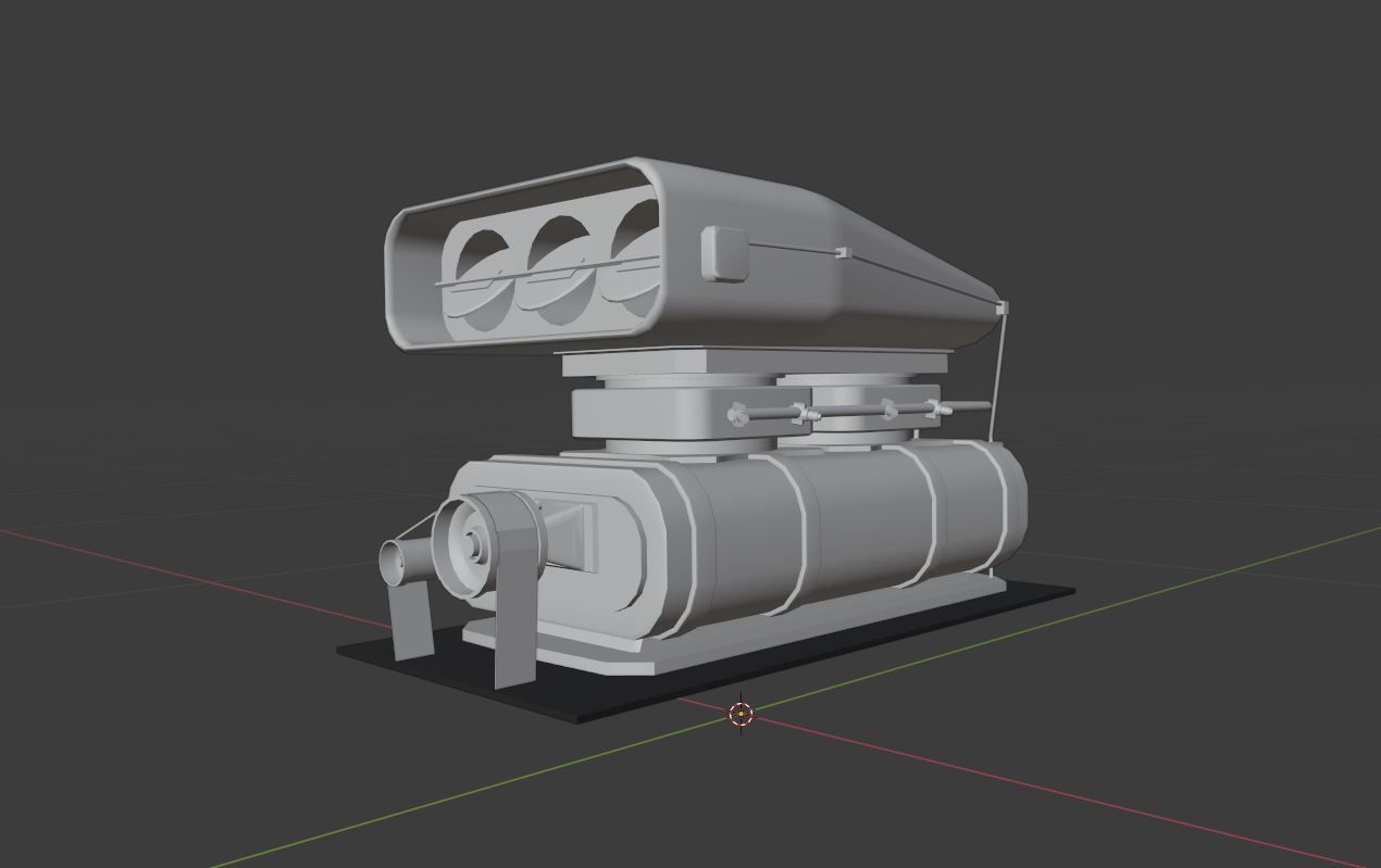 Supercharger type B Low-poly 3D model_6