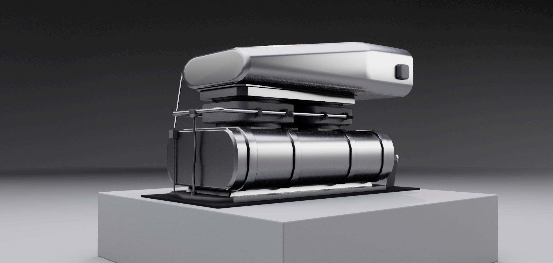 Supercharger type B Low-poly 3D model_5