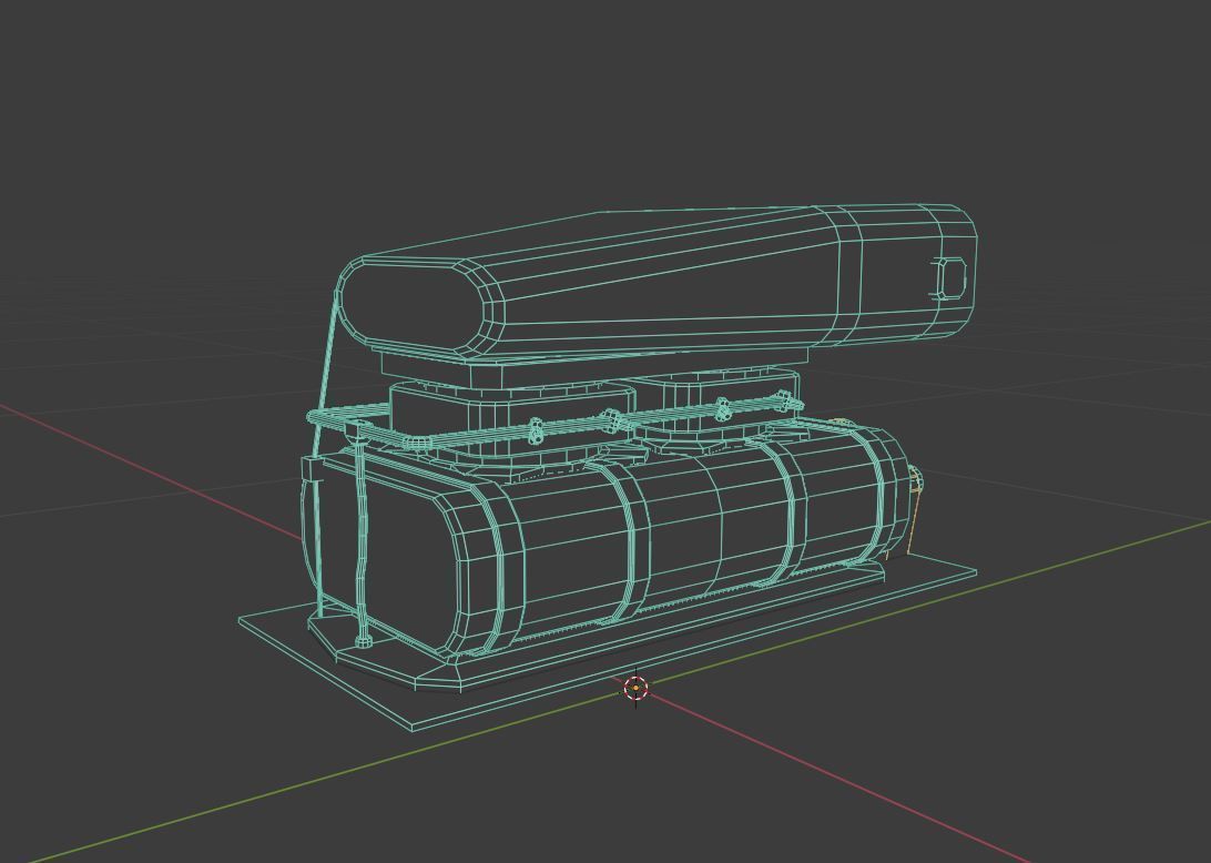 Supercharger type B Low-poly 3D model_13