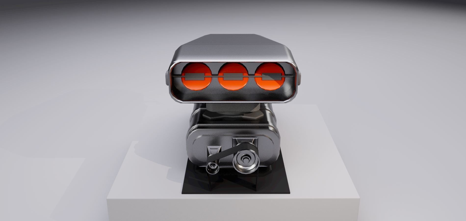 Supercharger type B Low-poly 3D model_3