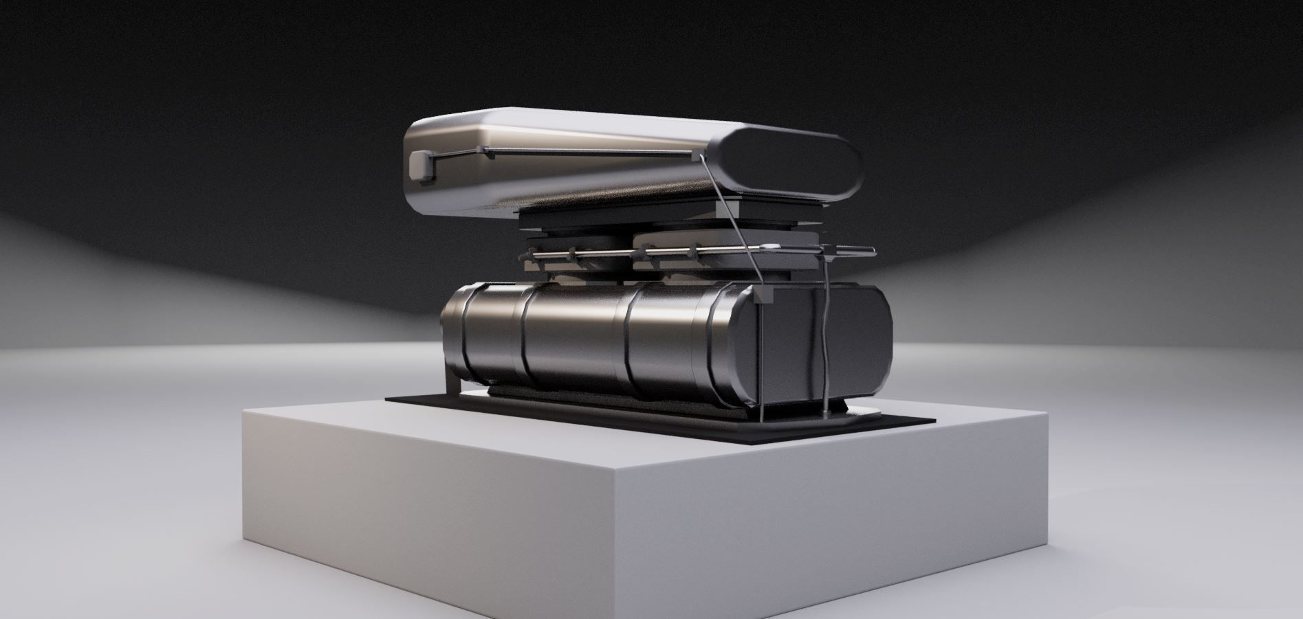 Supercharger type B Low-poly 3D model_4