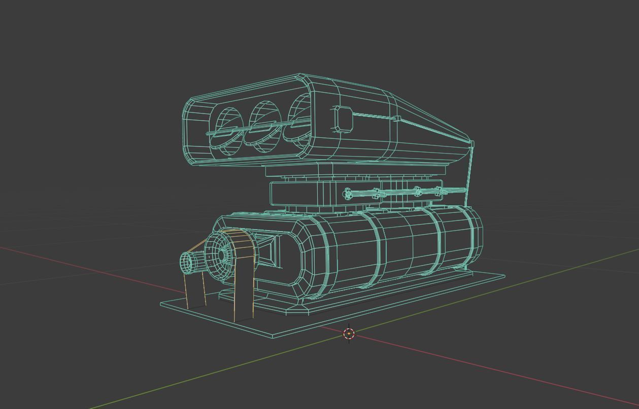 Supercharger type B Low-poly 3D model_10