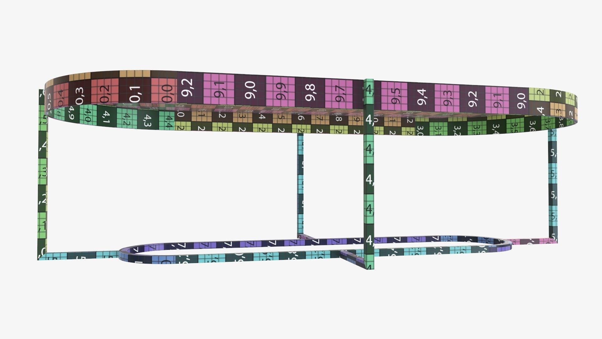 Coffee table oval 3D model_12