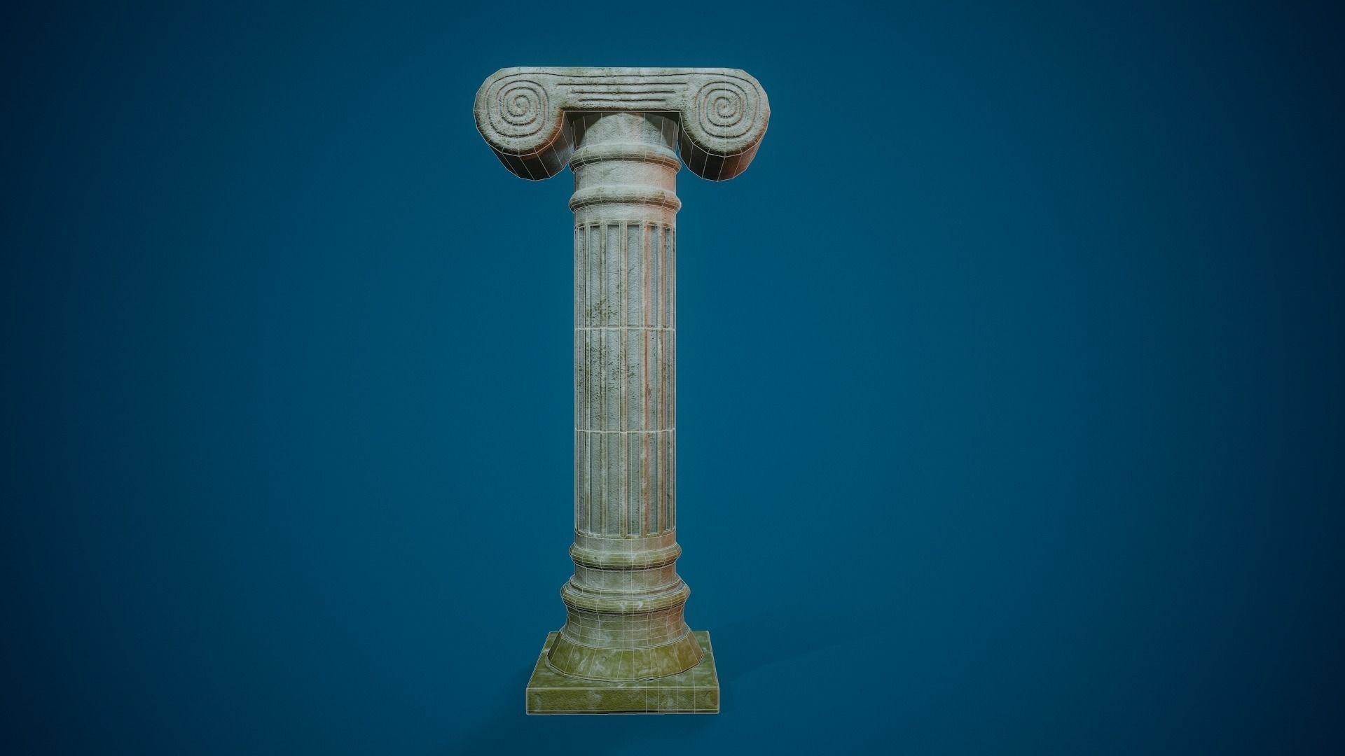 Roman Column - Tutorial Included  Low-poly 3D model_9
