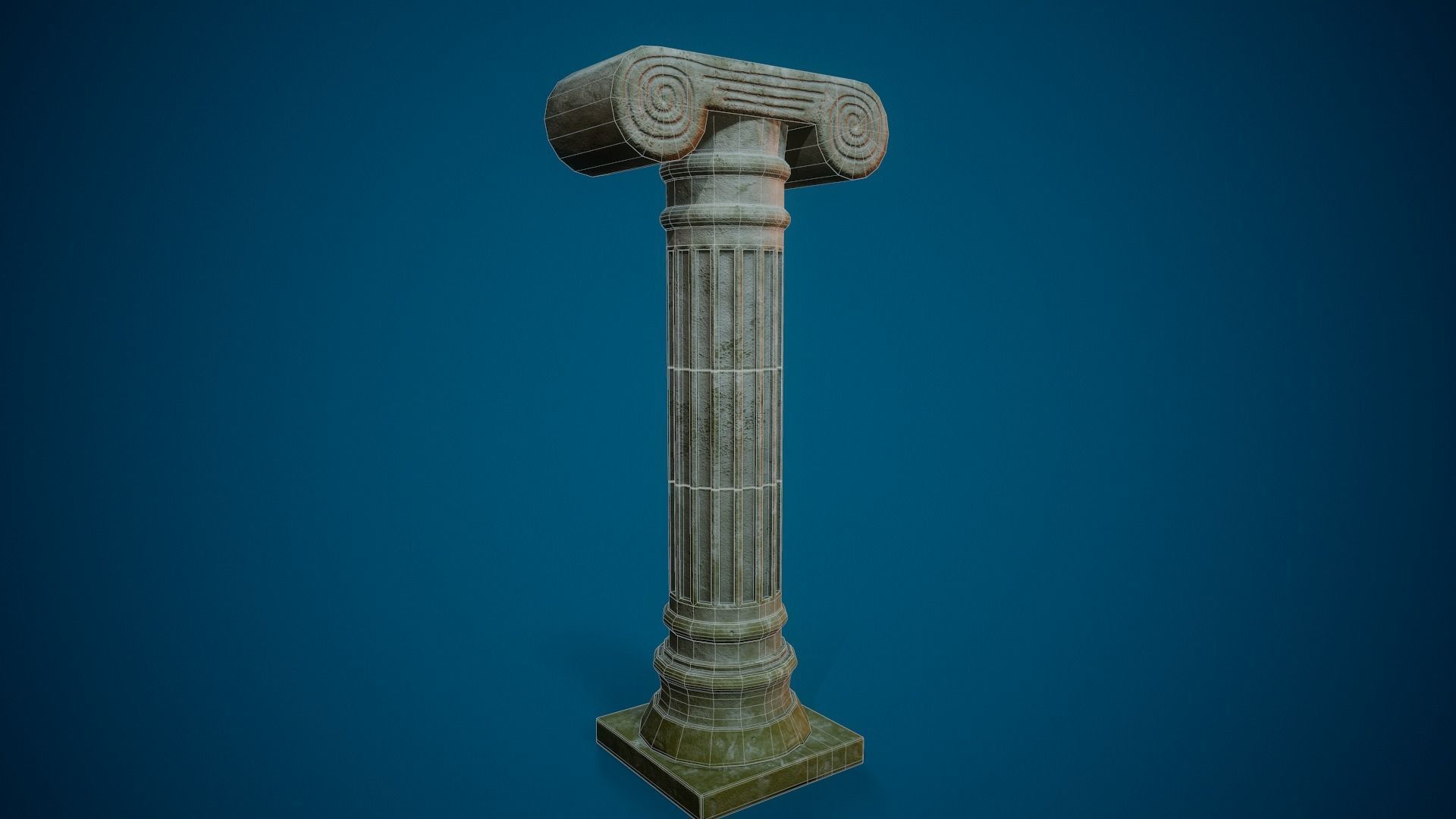 Roman Column - Tutorial Included  Low-poly 3D model_3