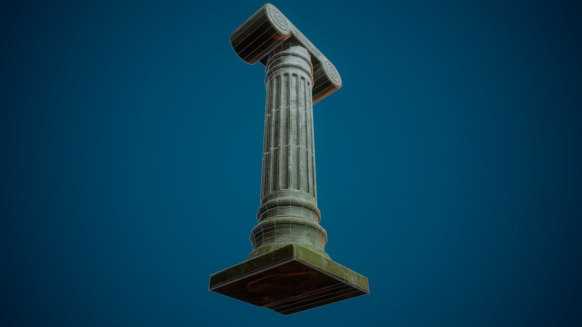 Roman Column - Tutorial Included  Low-poly 3D model_7
