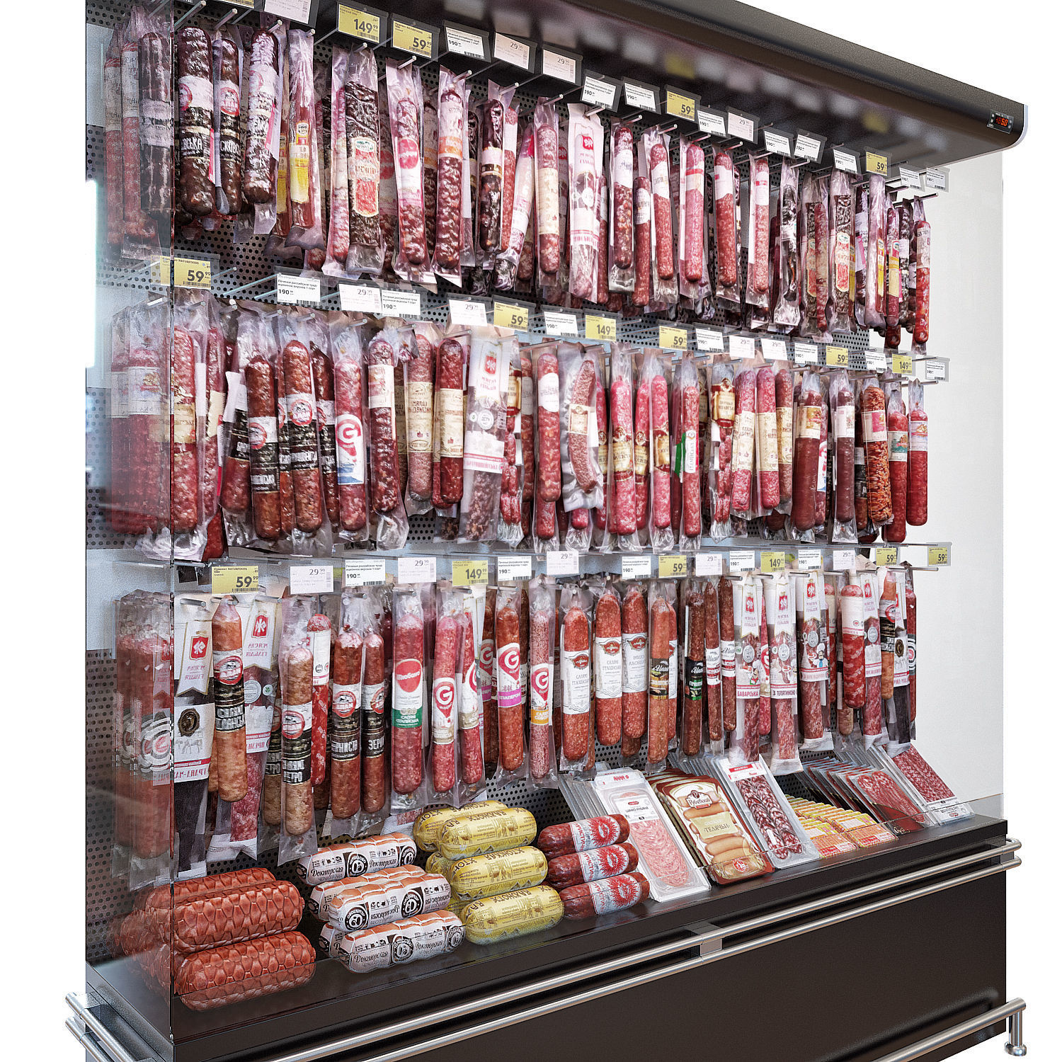 Sausage showcase 2 3D model_1