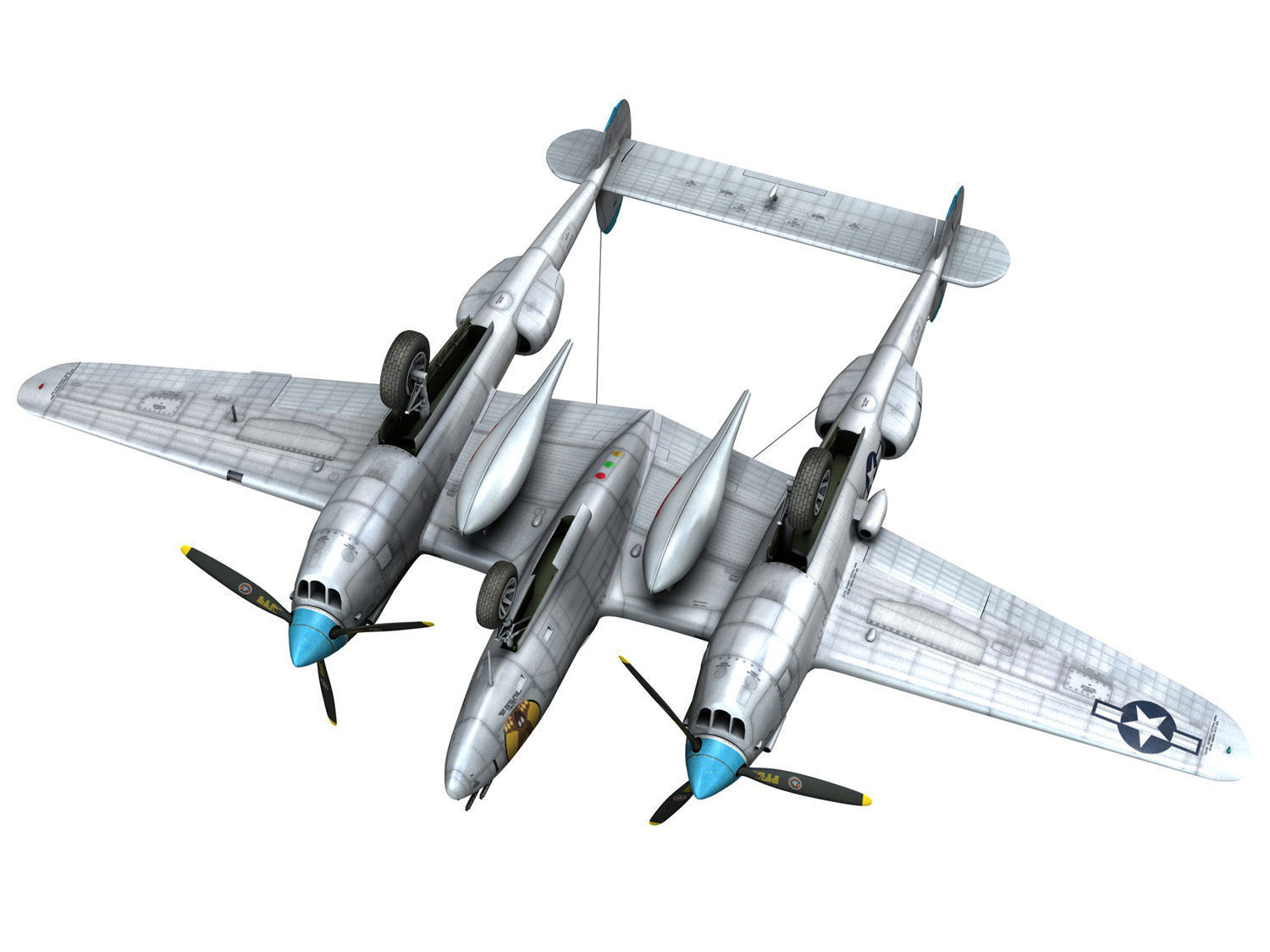 Lockheed P-38 Lightning - Charlcie Jeanne 3D model_17