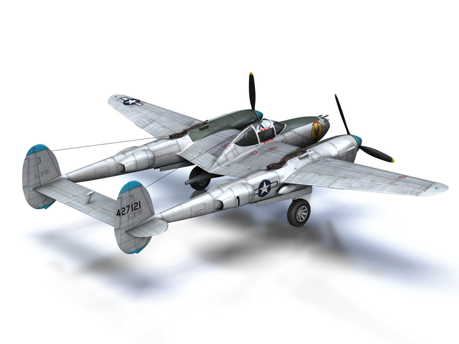 Lockheed P-38 Lightning - Charlcie Jeanne 3D model_12
