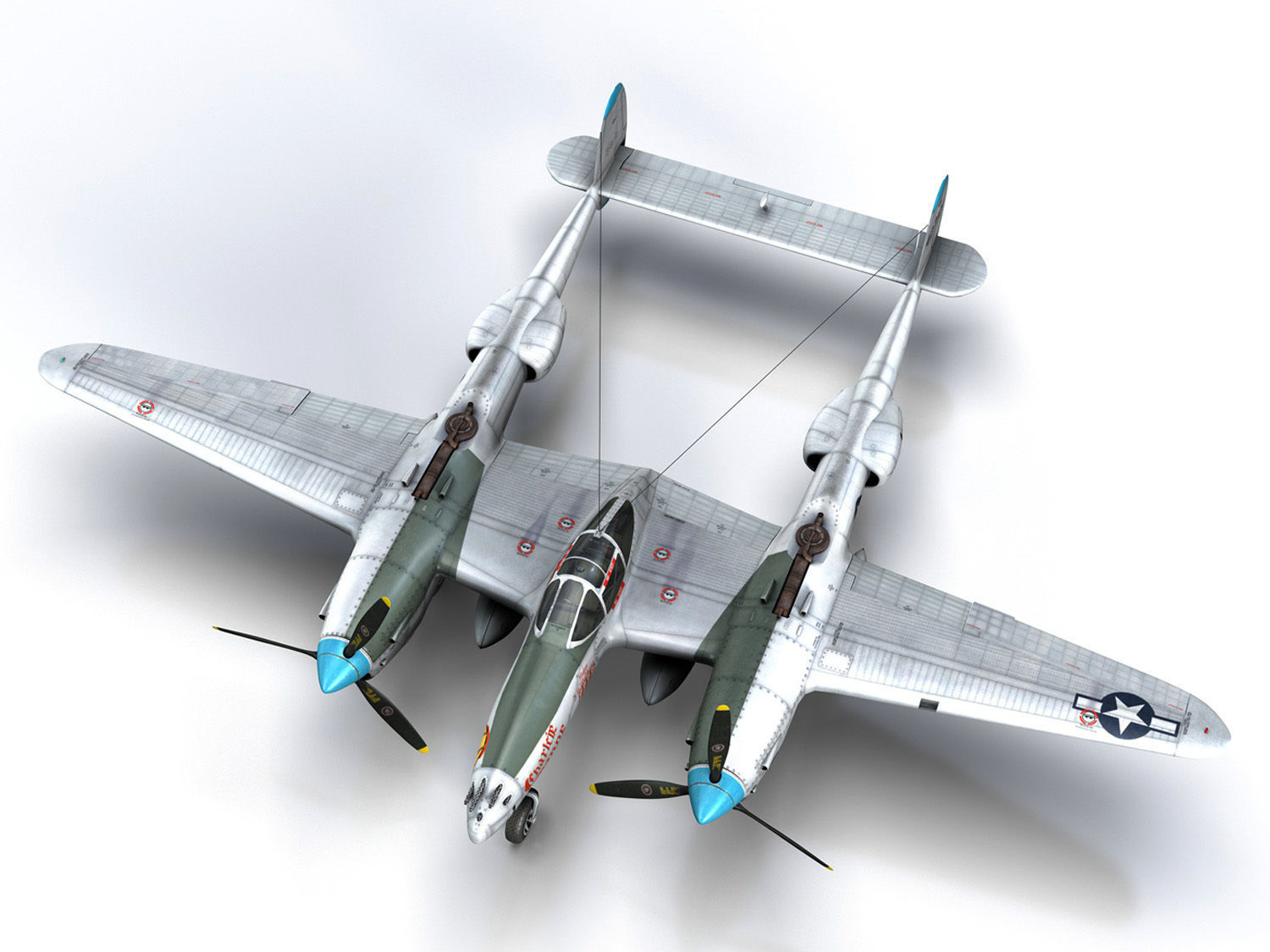 Lockheed P-38 Lightning - Charlcie Jeanne 3D model_15